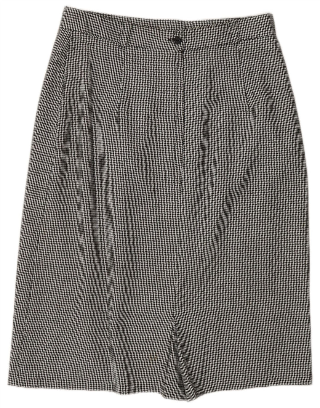 ST. BERNARD Damska prosta spódnica midi UK 16 duża W30 czarna pepitka