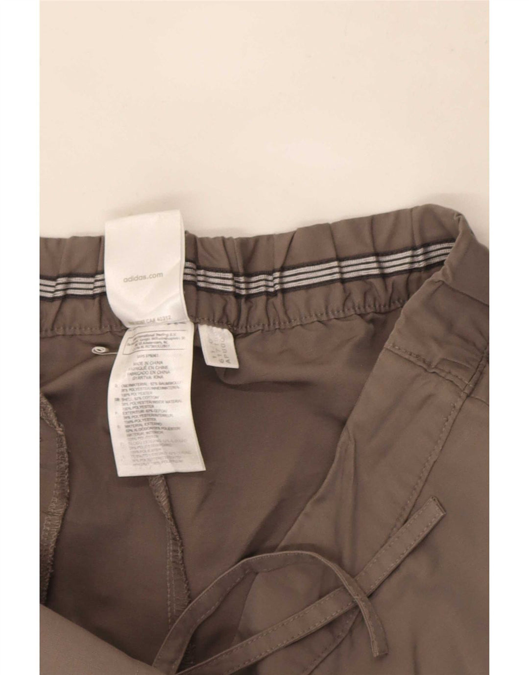 Damskie bermudy Adidas UK 12 Medium W30 Szara bawełna
