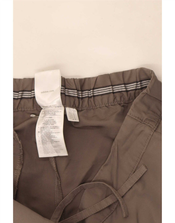 Damskie bermudy Adidas UK 12 Medium W30 Szara bawełna