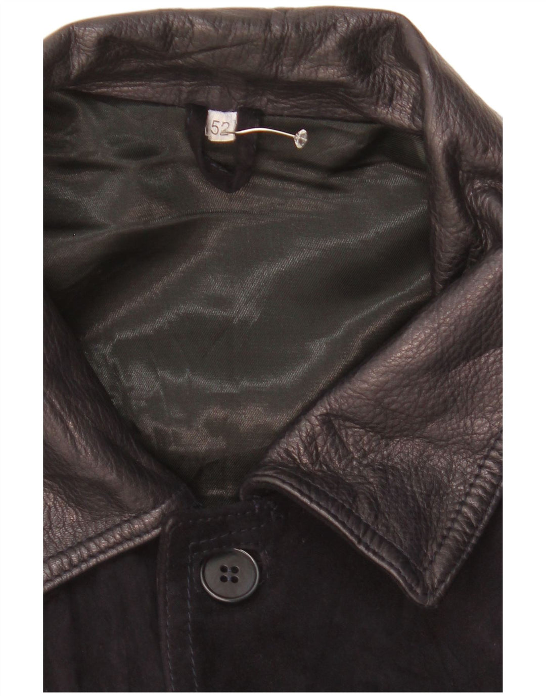 Męska zamszowa kurtka bomber w stylu vintage IT 52 XL, czarna skóra