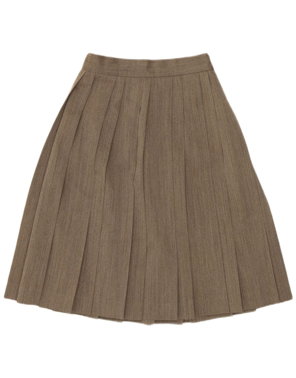 Damska plisowana spódnica w kształcie litery A z wysokim stanem VINTAGE W24 XS Szara