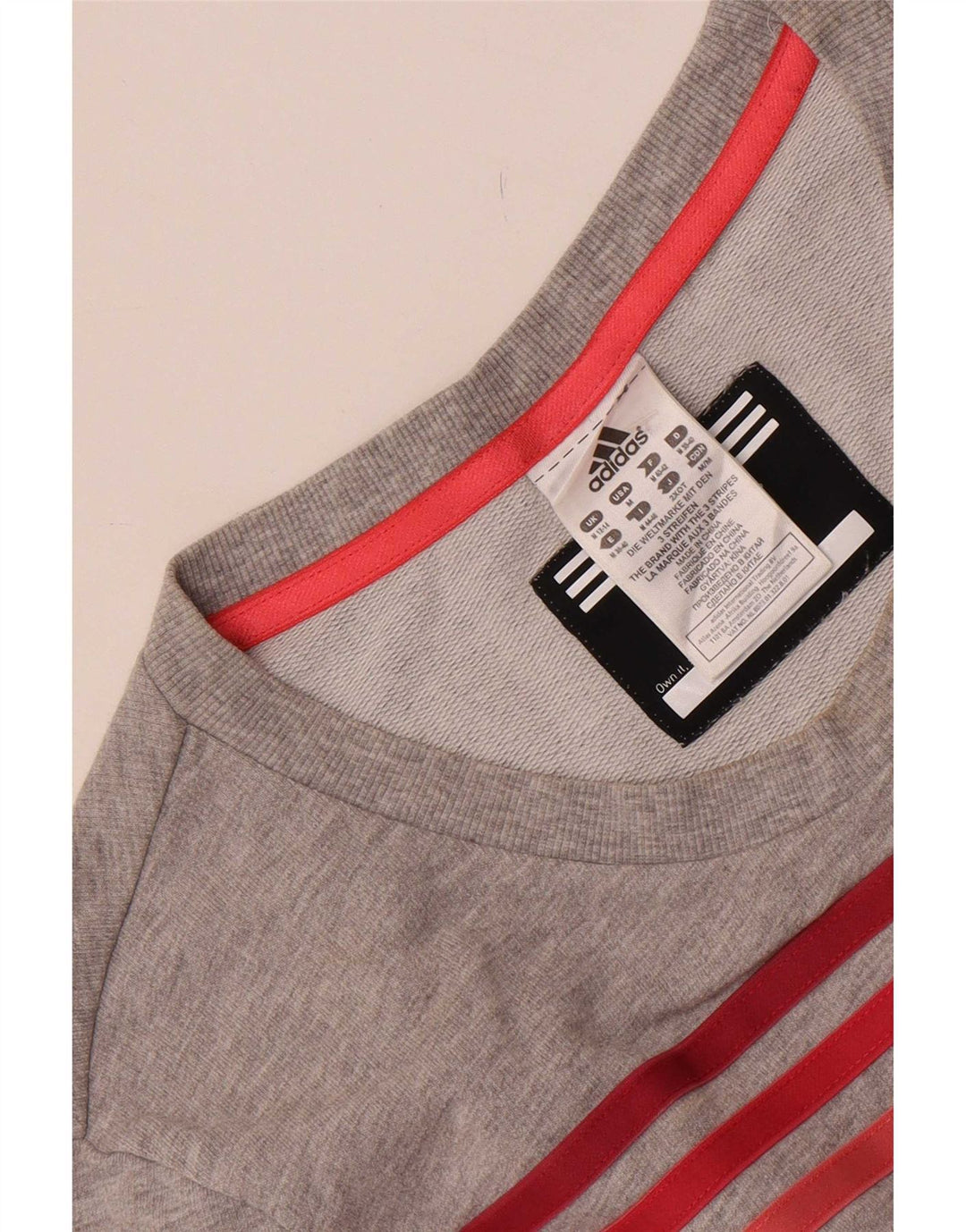 Damska bluza Adidas Jumper UK 12/14 Średnia szara, nakrapiana bawełna