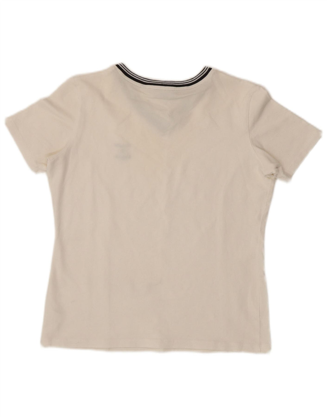 BELFE & BELFE Womens Crop T-Shirt Top UK 12 Medium White Cotton