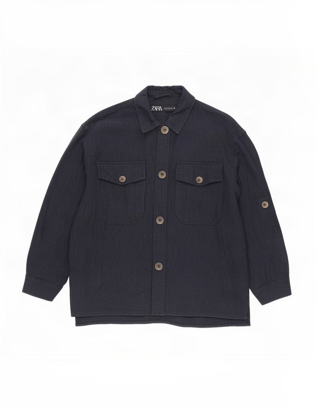 Damska kurtka oversize Utility Zara UK 10 Small Granatowa Ramie