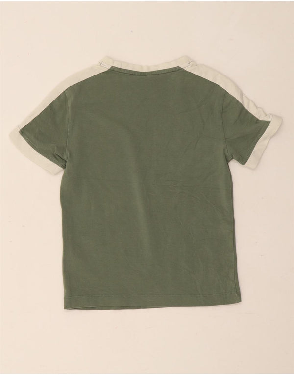 Damska koszulka Puma Crop Top UK 8, mała, zielona, bawełniana w bloki kolorów