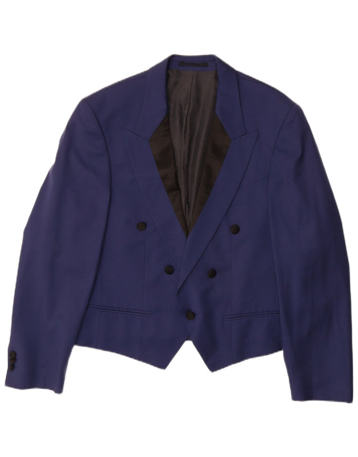 Vintage męska marynarka Berlin Blazer UK 38, średni granatowy blok kolorów