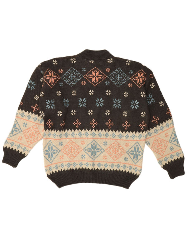 Męski sweter z golfem Trussardi Jeans XL, czarny Fair Isle