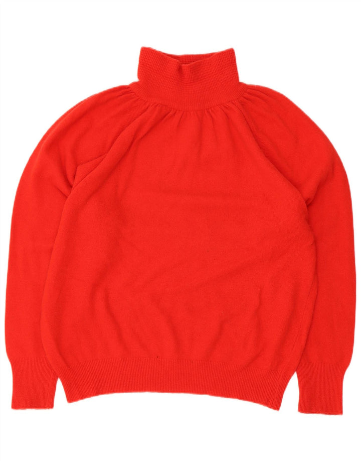 Vintage damski sweter oversize z wywijanym dekoltem IT 40 Small Red Wełna