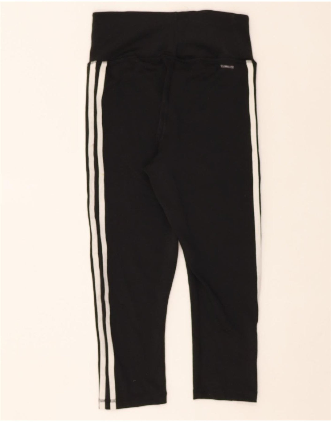 ADIDAS Womens Climalite Capri Leggings UK 8/10 Small  Black Polyester Vintage Adidas and Second-Hand Adidas from Messina Hembry 