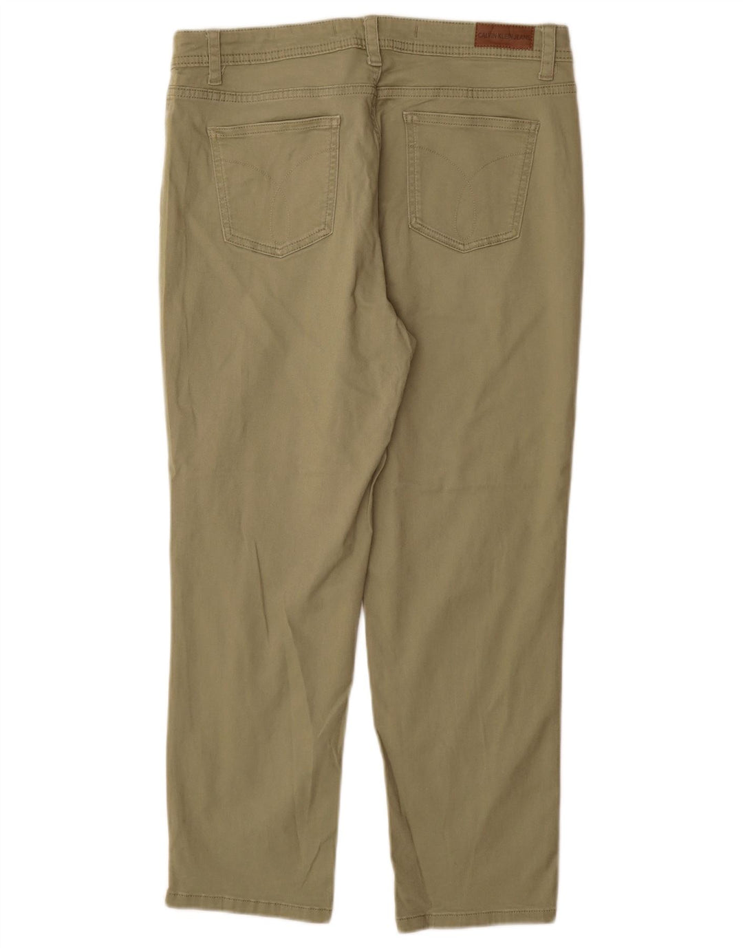 CALVIN KLEIN Damskie zwężane spodnie codzienne US 10 Large W30 L27 Zielone