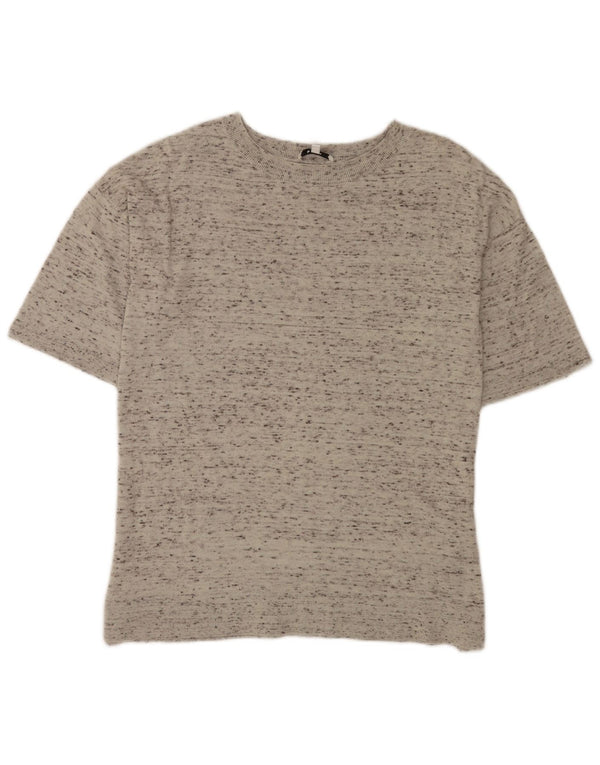 T-shirt damski Reiss Top UK 12 Średnioszary, bawełniany nakrapiany