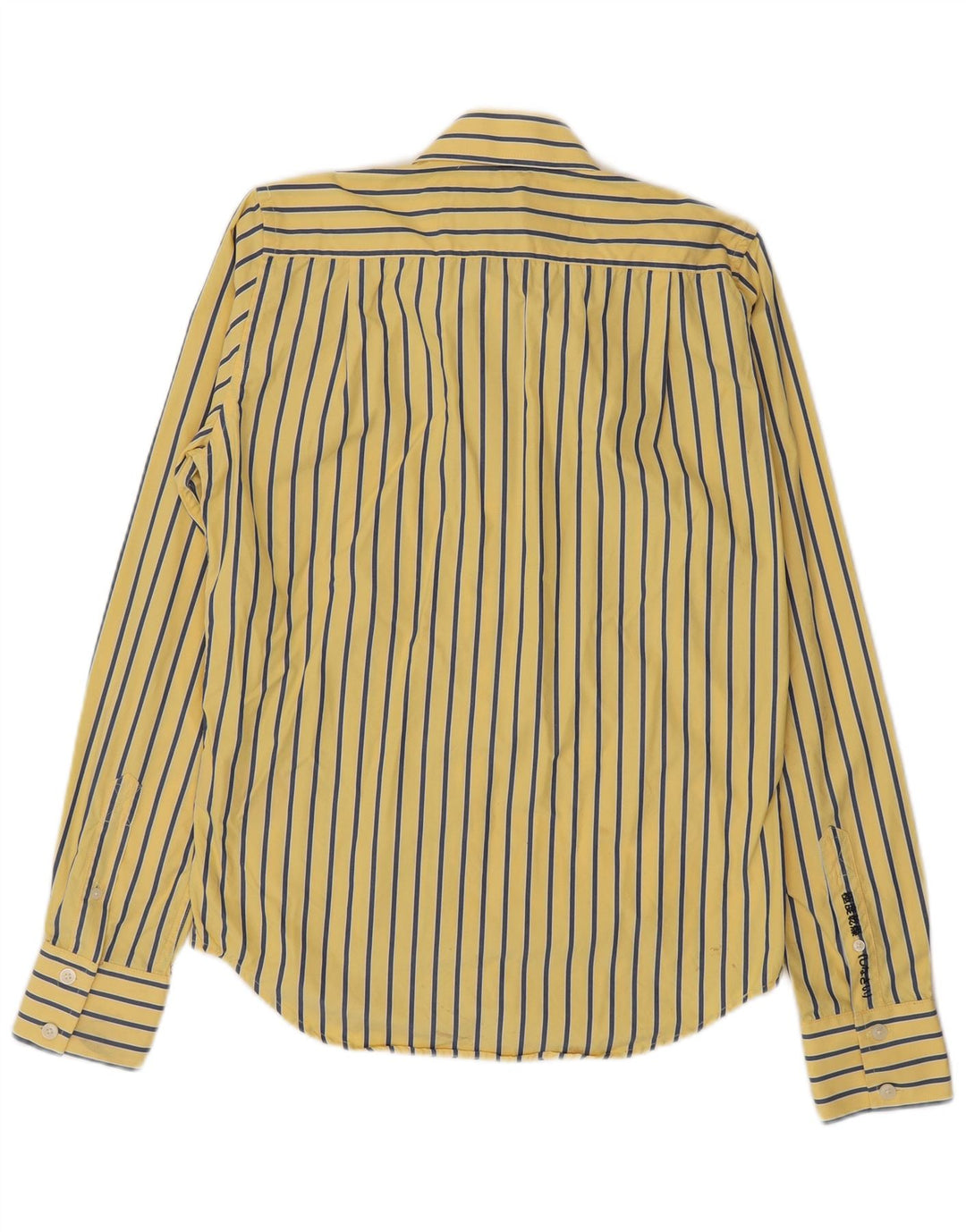 Koszula męska Superdry, bawełniana, w średnie żółte prążki
