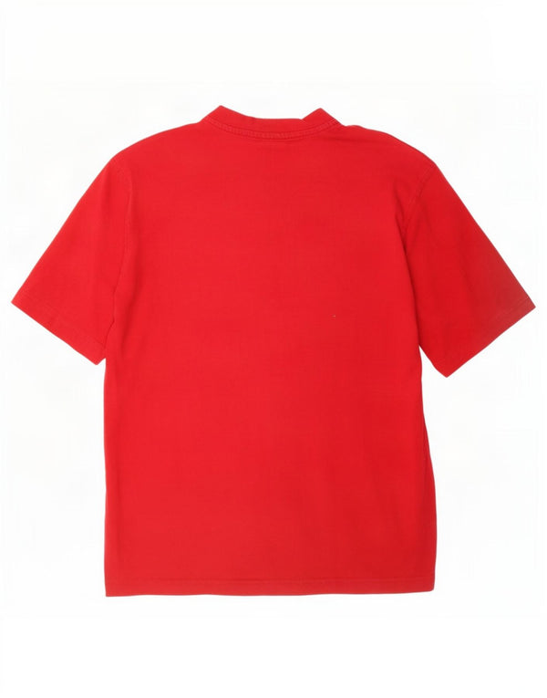 Męski T-shirt z grafiką Puma, mały, czerwony, bawełniany
