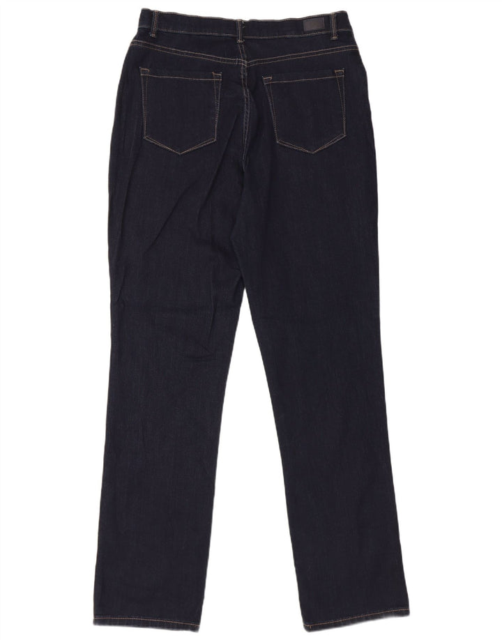 Damskie proste jeansy LEE z wysokim stanem US 10 Large W30 L32 granatowe