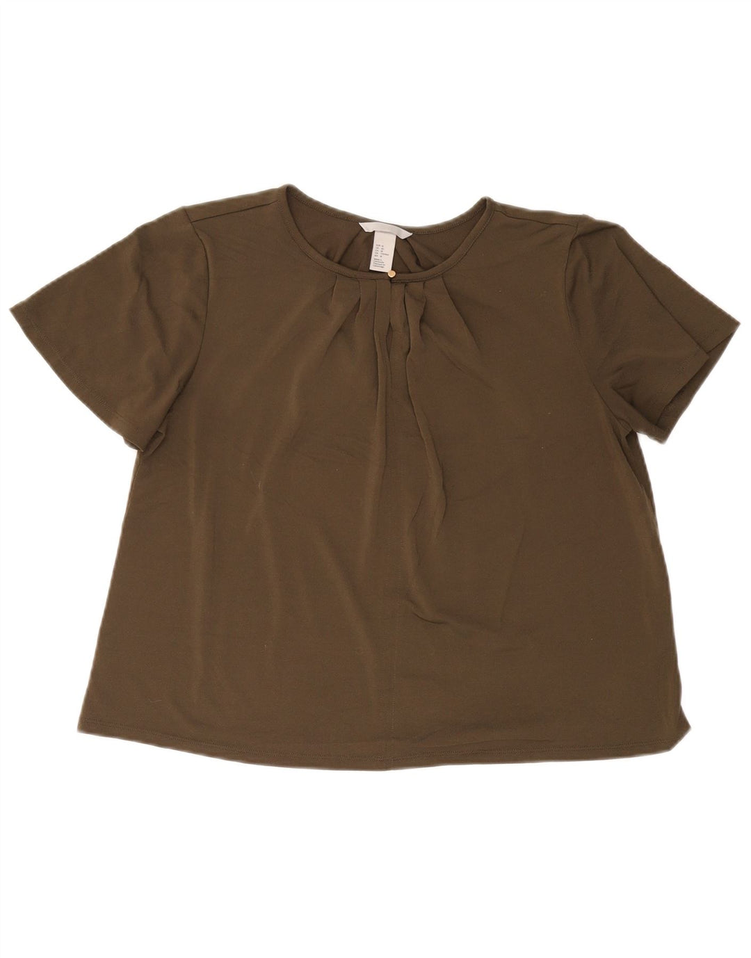 Bluzka damska H&M Top UK 14, średni khaki, poliester