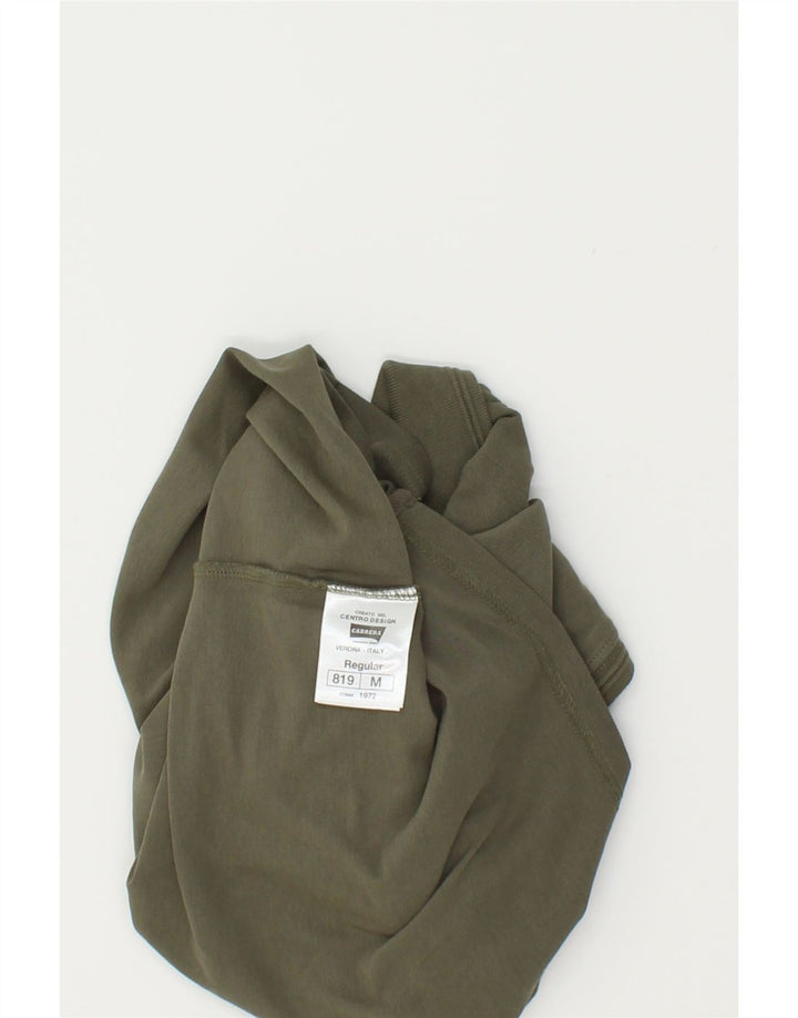 CARRERA Mens Regular Polo Shirt Medium Khaki Cotton Vintage Carrera and Second-Hand Carrera from Messina Hembry 