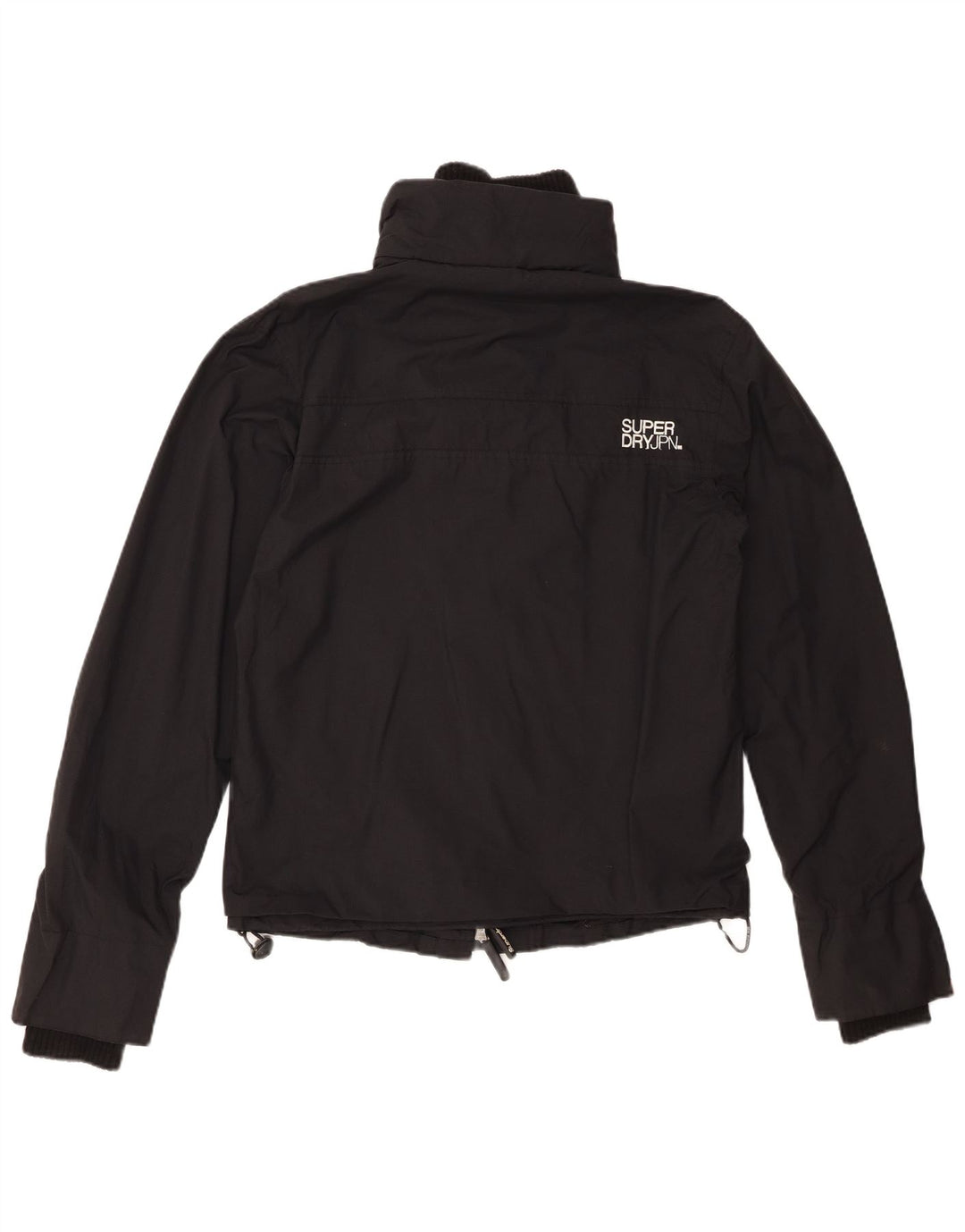 Damska kurtka przeciwdeszczowa SUPERDRY Graphic UK 14, średni czarny nylon