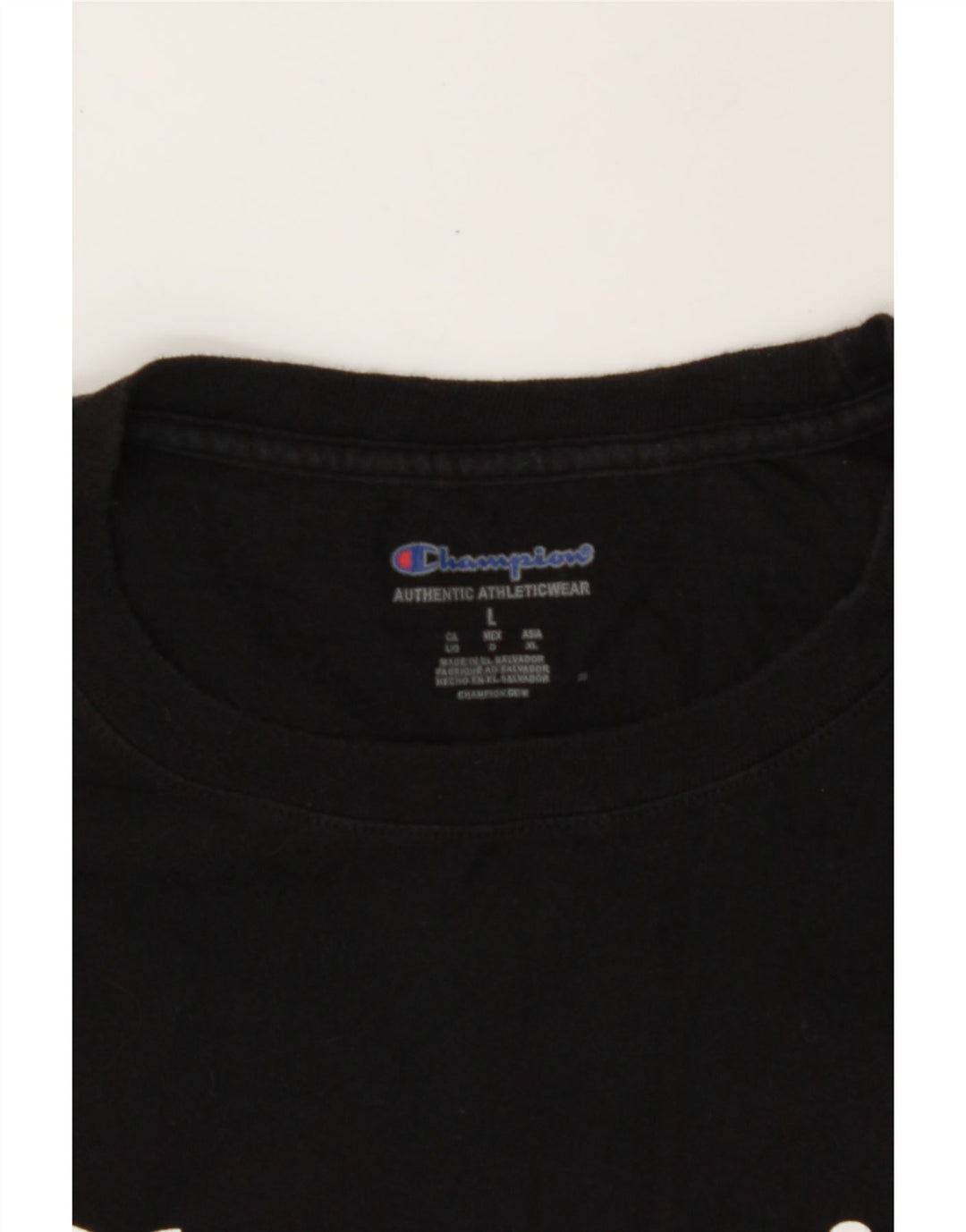 CHAMPION Mens Graphic T-Shirt Top Large Black Vintage Champion and Second-Hand Champion from Messina Hembry 