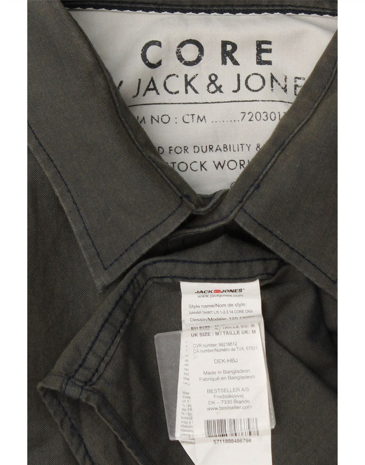 Koszula męska Jack & Jones, średnia, bawełniana khaki