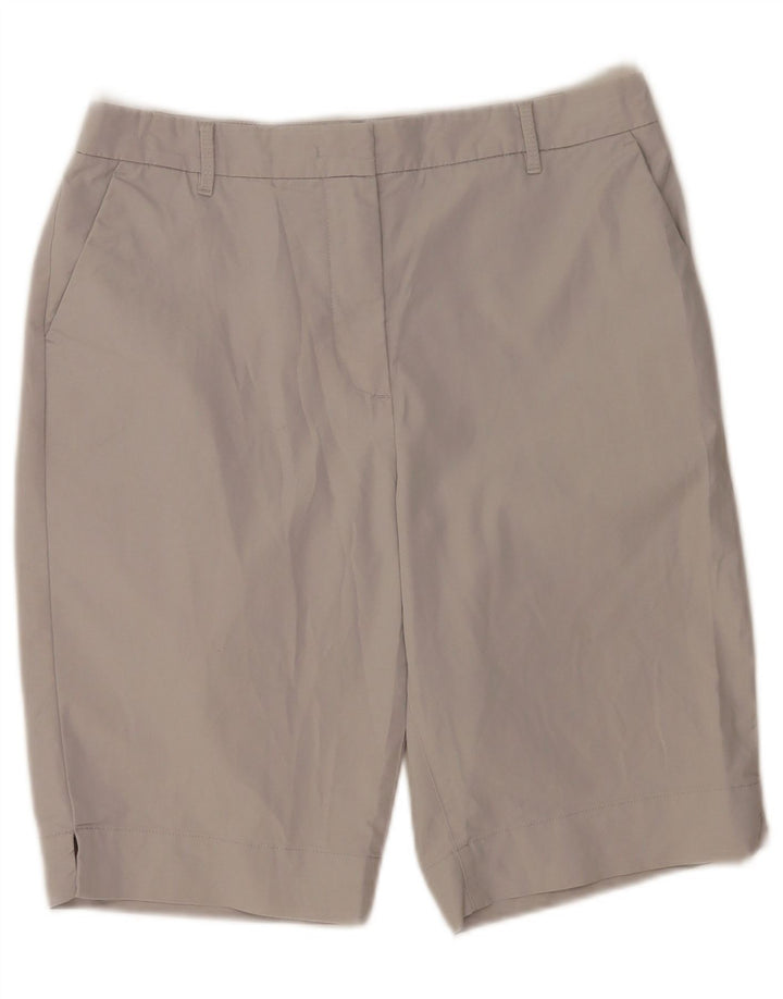 Marks & Spencer Damskie spodenki Chino UK 12 Medium W30 Szara bawełna