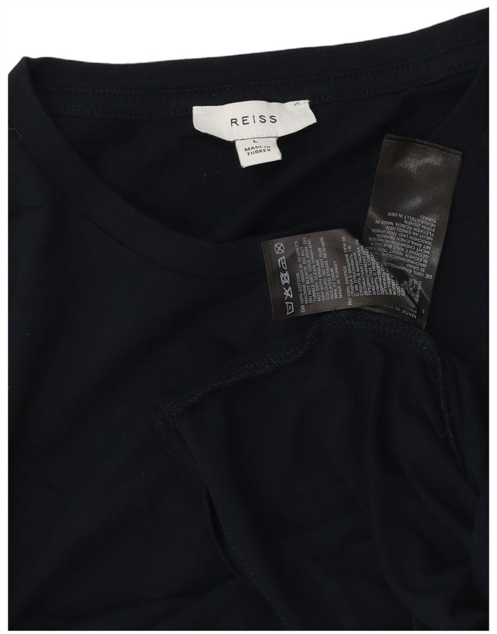 T-shirt męski Reiss, duży, granatowy, bawełniany