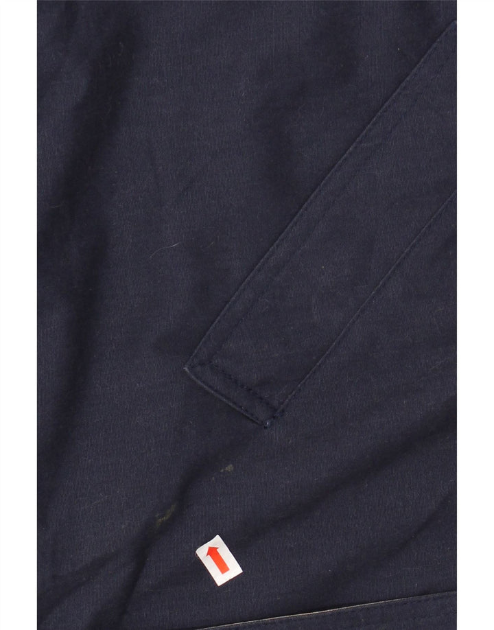 Damska kurtka wiatrówka z kapturem LONDON FOG UK 16, duża, granatowa