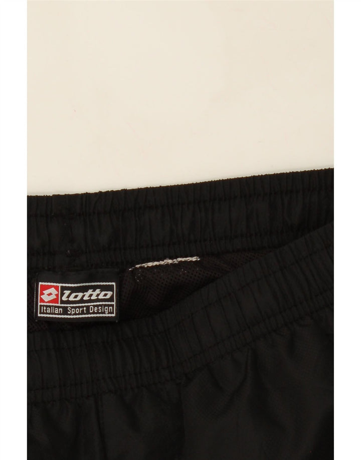 LOTTO Mens Graphic Tracksuit Trousers Joggers Small  Black Vintage Lotto and Second-Hand Lotto from Messina Hembry 
