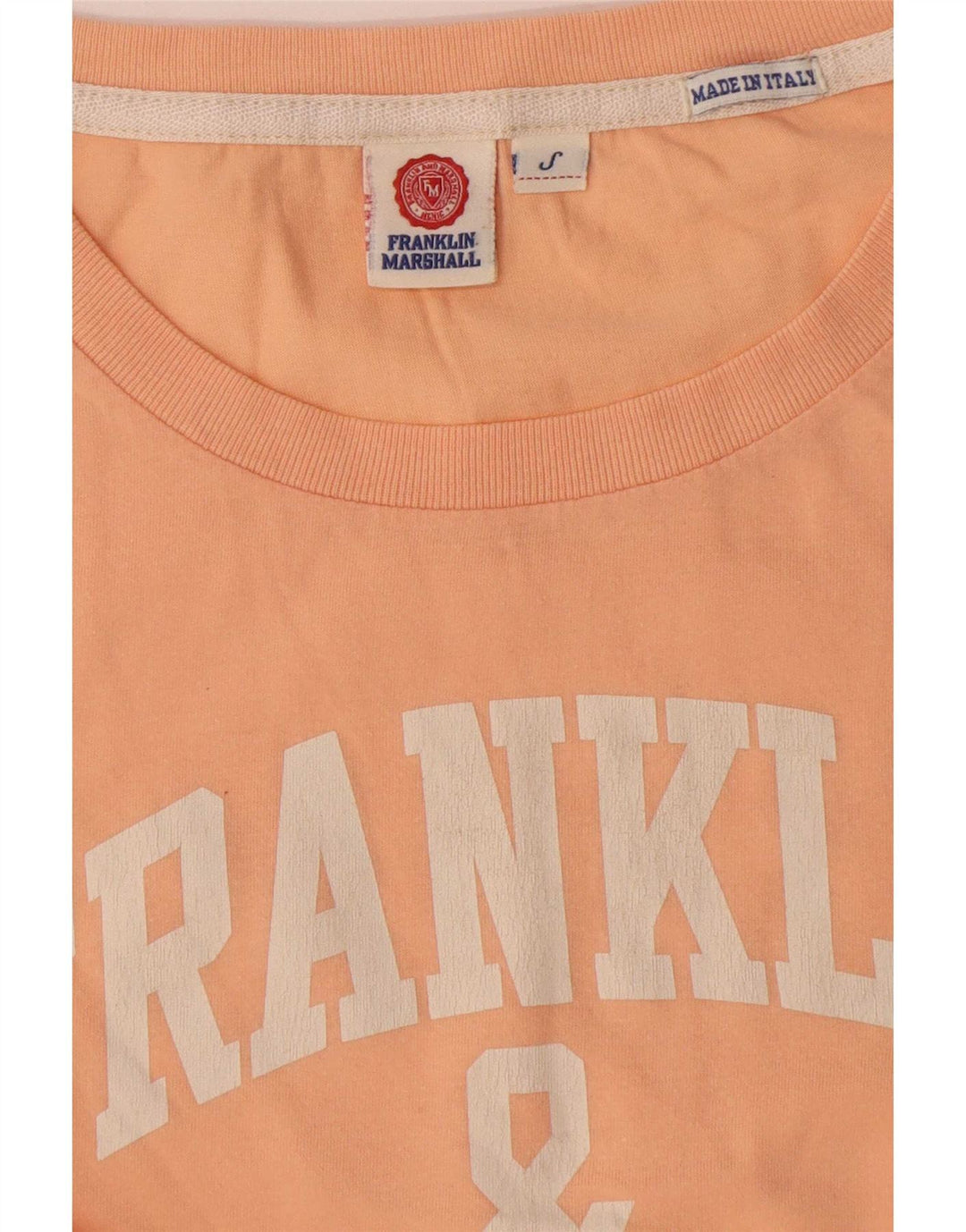 Damska koszulka z grafiką Franklin Marshall Top UK 10 Small Beige