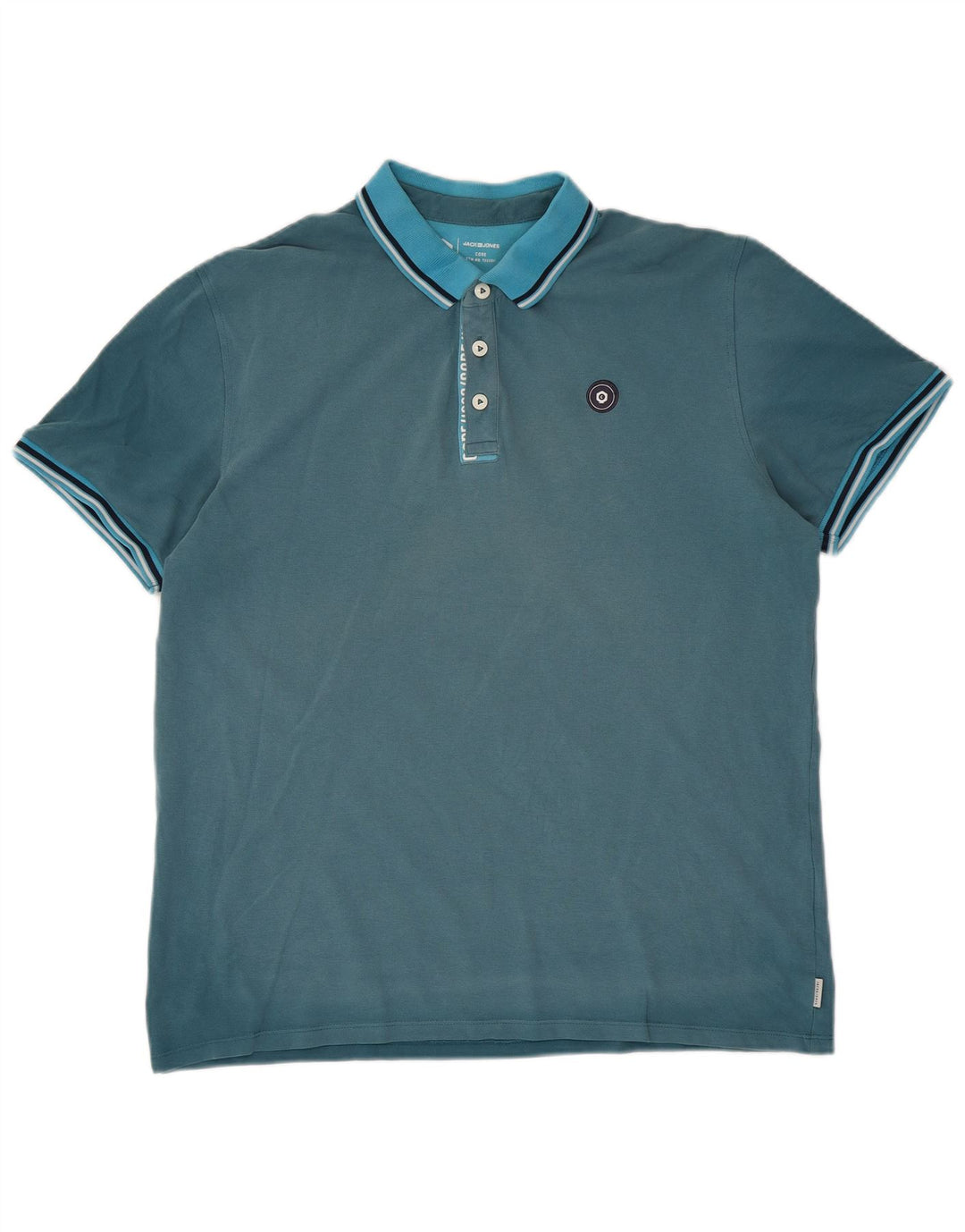 Męska koszulka polo JACK & JONES XL, niebieska, bawełniana