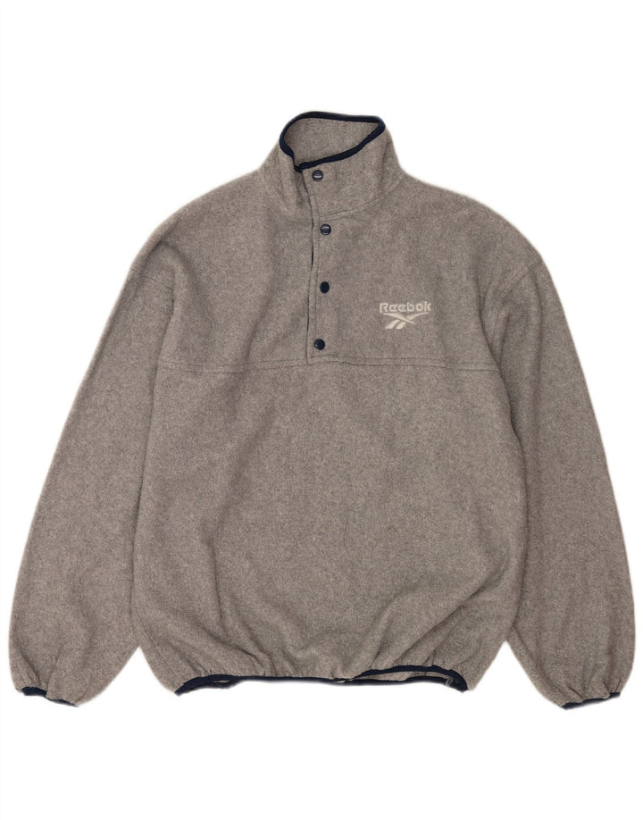 Męski sweter polarowy Reebok XL, szary, poliestrowy