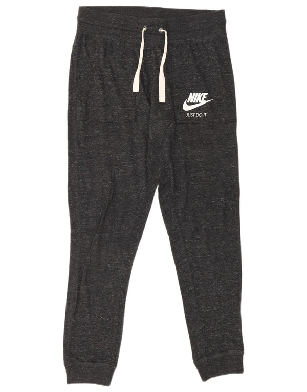 Damskie spodnie dresowe NIKE z grafiką Joggers UK 10 Małe, szare nakrapiane
