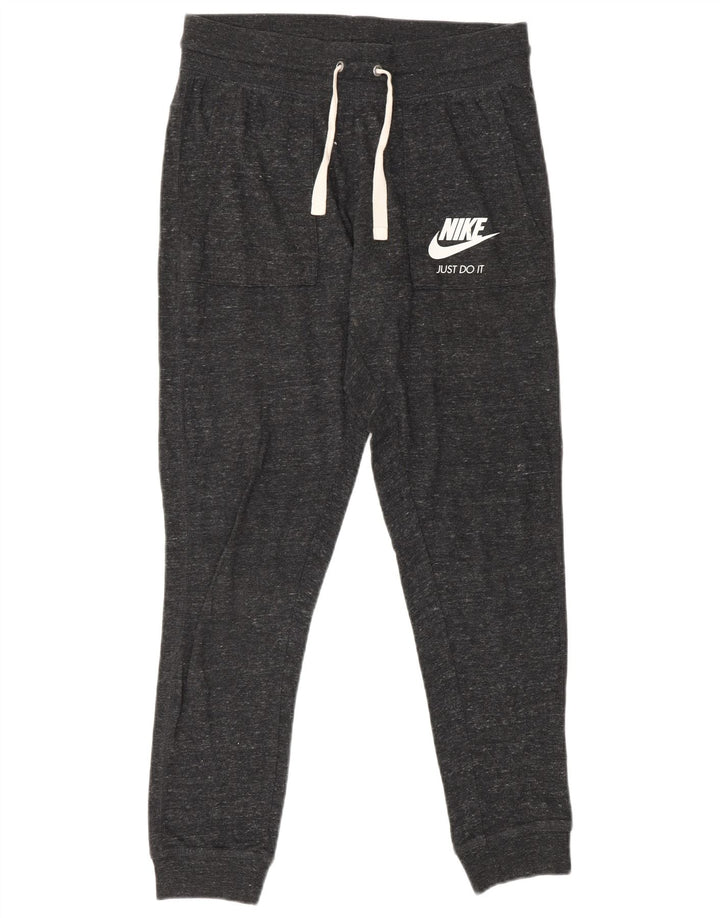 Damskie spodnie dresowe NIKE z grafiką Joggers UK 10 Małe, szare nakrapiane