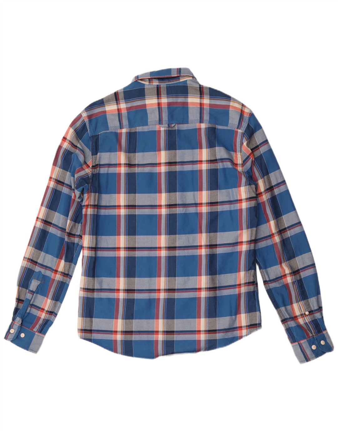 Męska koszula flanelowa Jack & Jones w dużą niebieską kratę, bawełniana