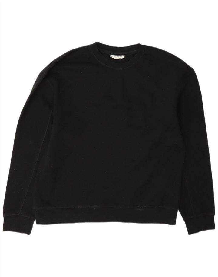 Damski sweter oversize Topshop UK 10, mały, czarny, bawełniany