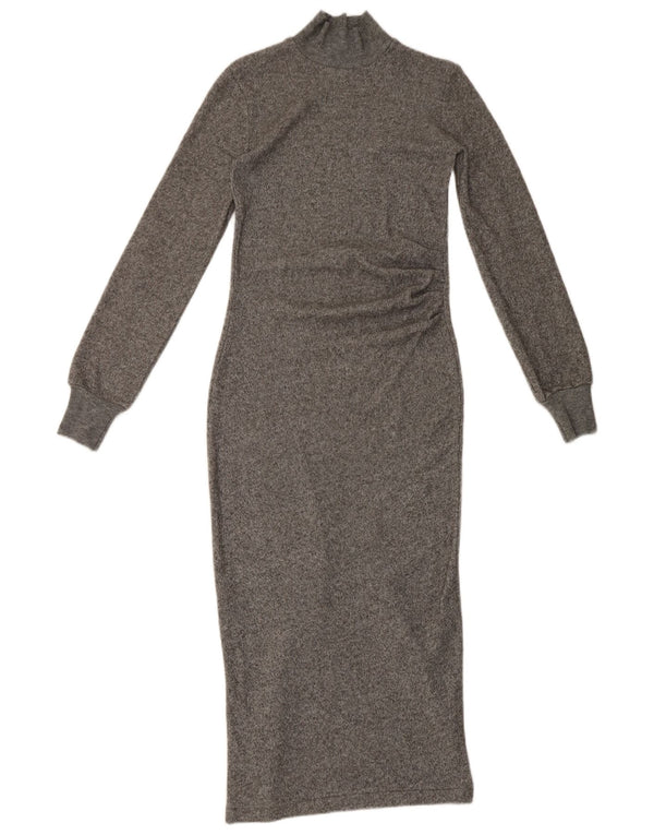 Damska sukienka maxi z długim rękawem Zara UK 8 Small Grey