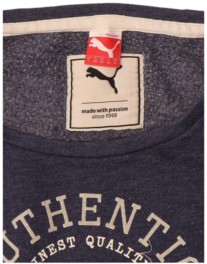 Damska bluza Puma Graphic Jumper UK 14, duża, granatowa