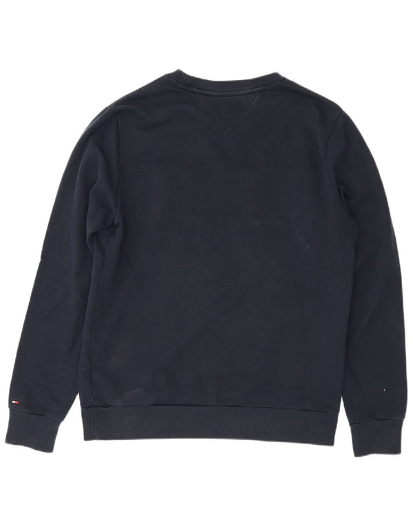 Męska bluza Tommy Hilfiger, duża, granatowa, z blokami kolorów, bawełniana