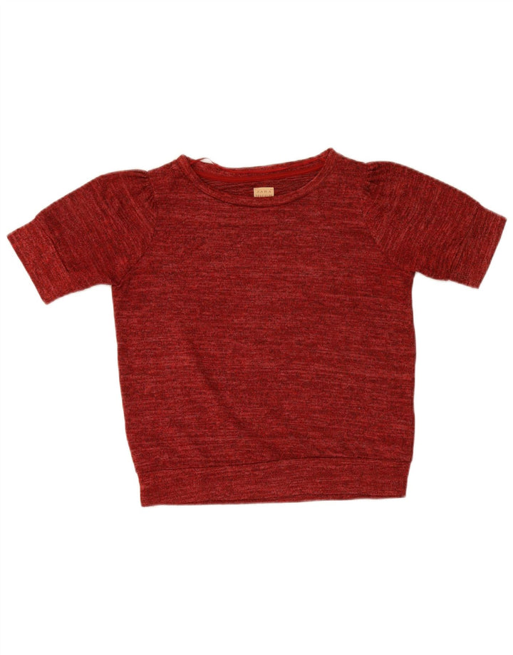 T-shirt damski Zara Top UK 10, mały, czerwony, nakrapiany poliester