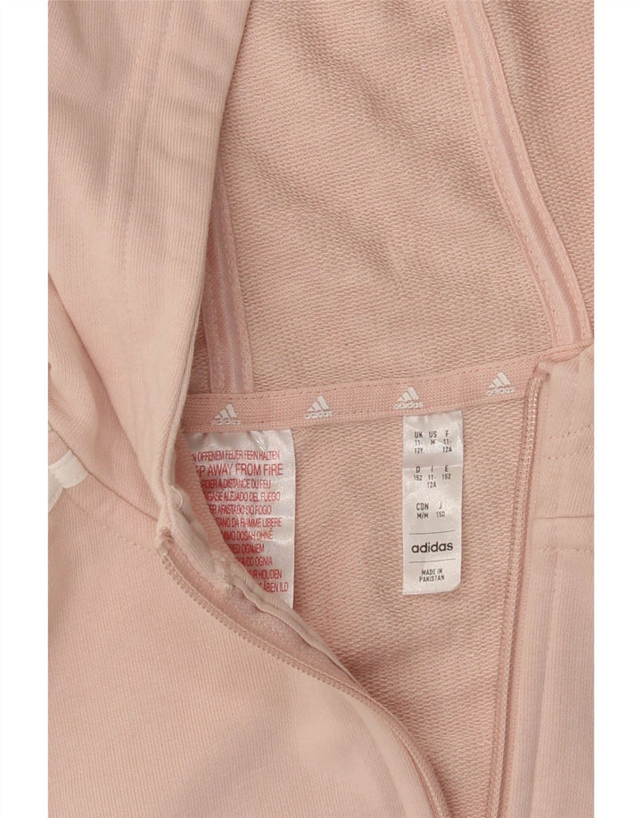 Sweter dziewczęcy ADIDAS z kapturem i zamkiem, 11-12 lat, różowy