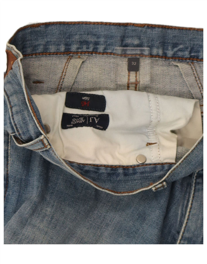 Armani Męskie J45 Slim Jeans W32 L31 Niebieski