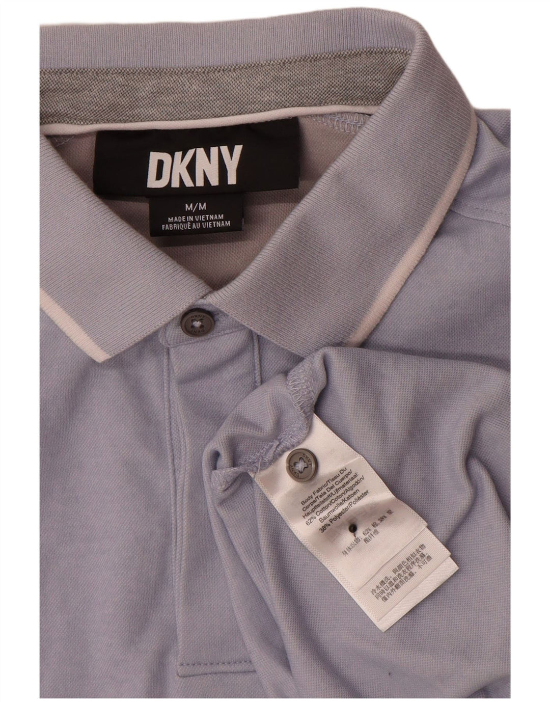 Męska koszulka polo Dkny, średnia niebieska, bawełniana