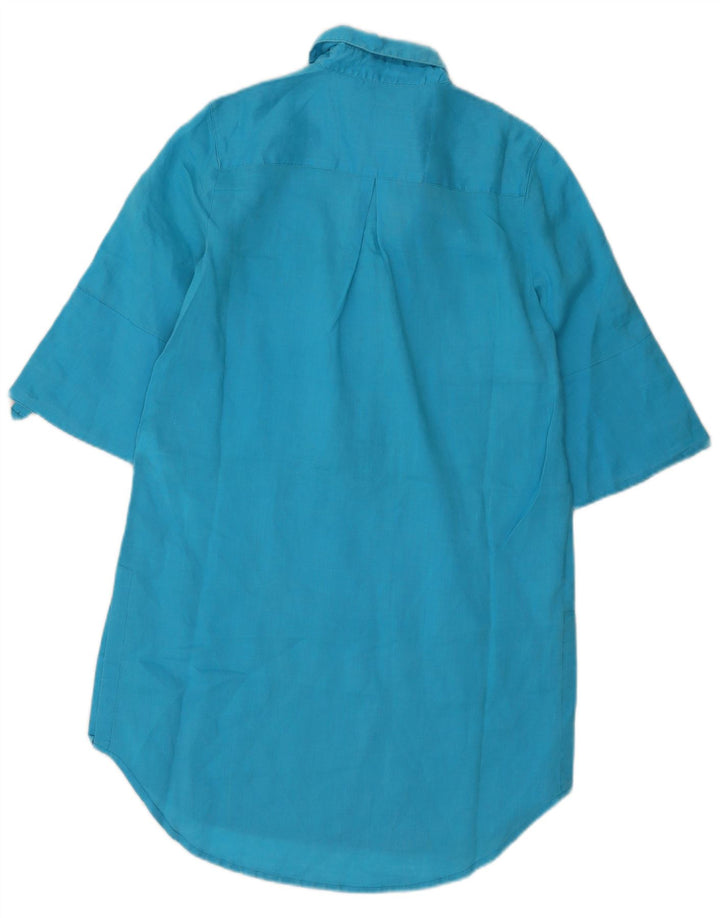 Damska sukienka koszulowa Zara UK 10 Small Blue Ramie