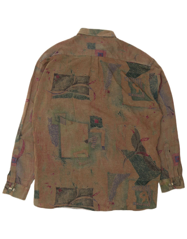 Koszula męska w stylu vintage, rozmiar 43/44 XL, wielobarwny kwiatowy