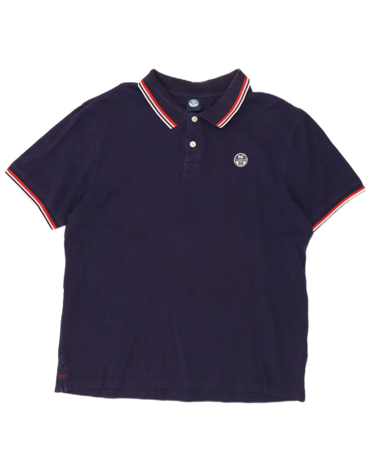 Męska koszulka polo NORTH SAILS XL, granatowa, bawełniana