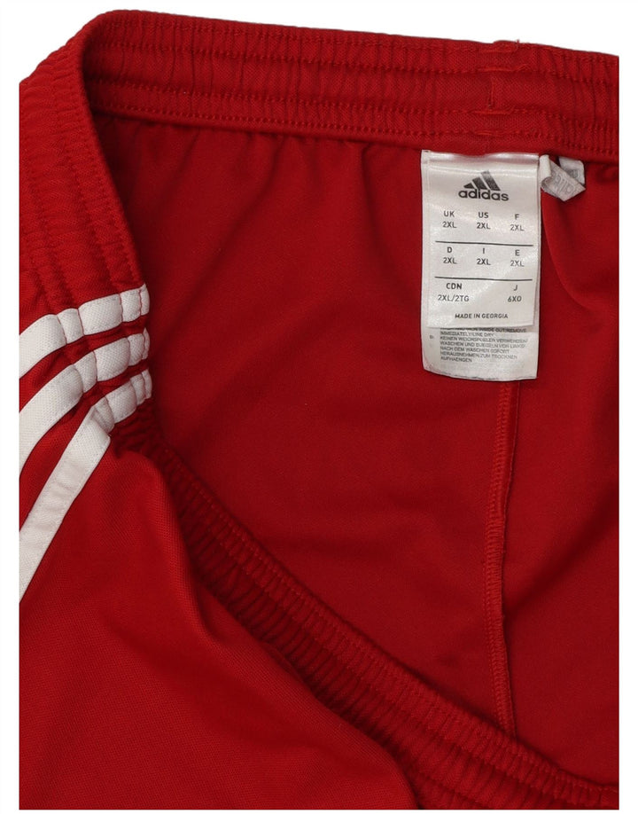 Męskie spodenki sportowe Adidas Climalite 2XL, czerwone, poliestrowe