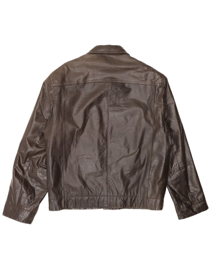 Conbipel Męska kurtka skórzana IT 50 duża brązowa skóra