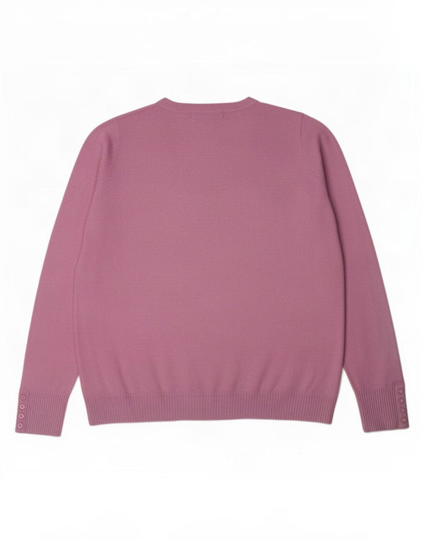 Marks & Spencer Damski sweter z dekoltem w kształcie litery V, UK 16, duży, fioletowy, akrylowy