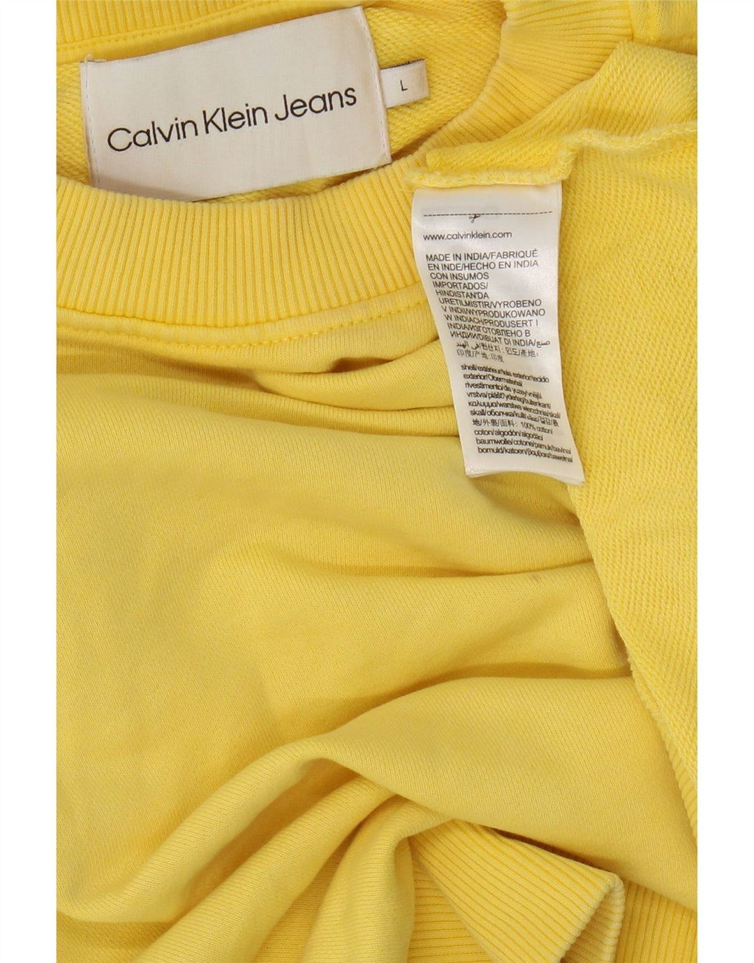 Damska bluza oversize Calvin Klein Jeans UK 16, duża, żółta