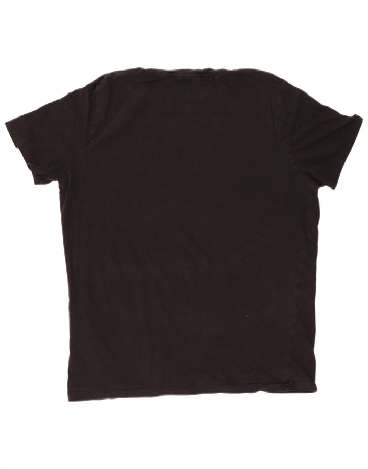Męski T-shirt JACK & JONES, duży, czarny, bawełniany