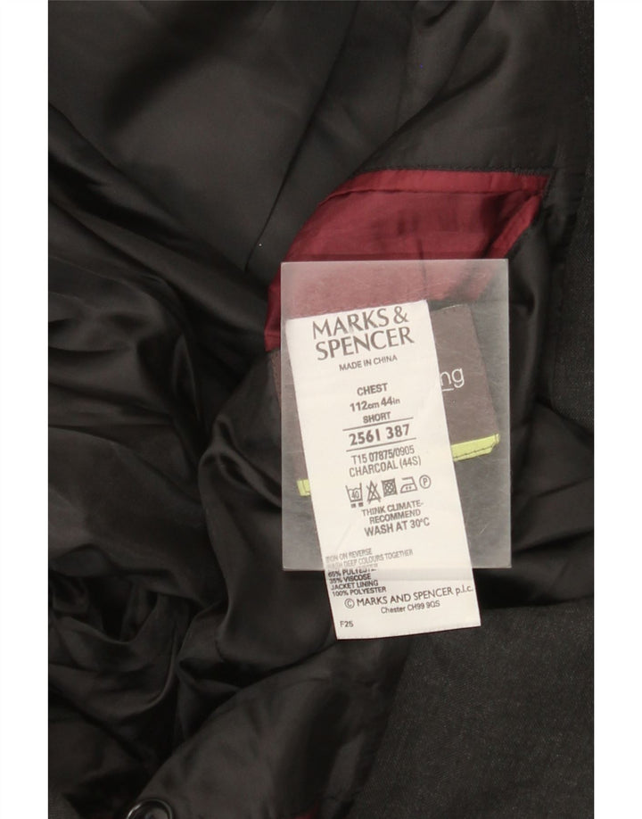 Marks & Spencer Męska marynarka zapinana na 2 guziki, UK 44 XL, szary poliester